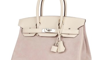 Hermès Birkin 30 Glycine Grizzly and Nata Swift Palladium Hardware