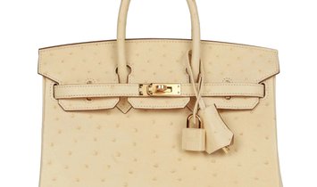 Hermès Birkin 25 Vanille Ostrich Boreal Gold Hardware