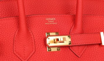 Hermès Birkin 25 Rouge de Coeur Togo Gold Hardware