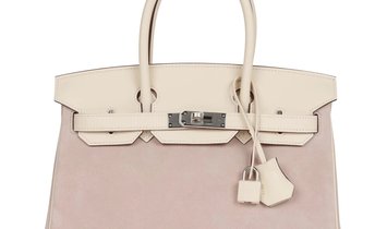 Hermès Birkin 30 Glycine Grizzly and Nata Swift Palladium Hardware