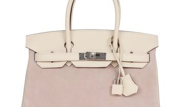 Hermès Birkin 30 Glycine Grizzly and Nata Swift Palladium Hardware