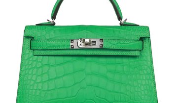 Hermès Kelly Sellier 20 Vert Comics Matte Alligator Palladium Hardware