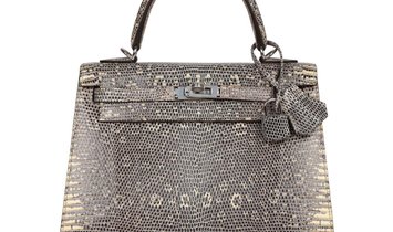 Hermès Kelly Sellier 25 Ombre Varanus Salvator Lizard Palladium Hardware