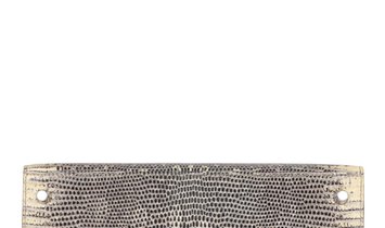 Hermès Kelly Sellier 25 Ombre Varanus Salvator Lizard Palladium Hardware