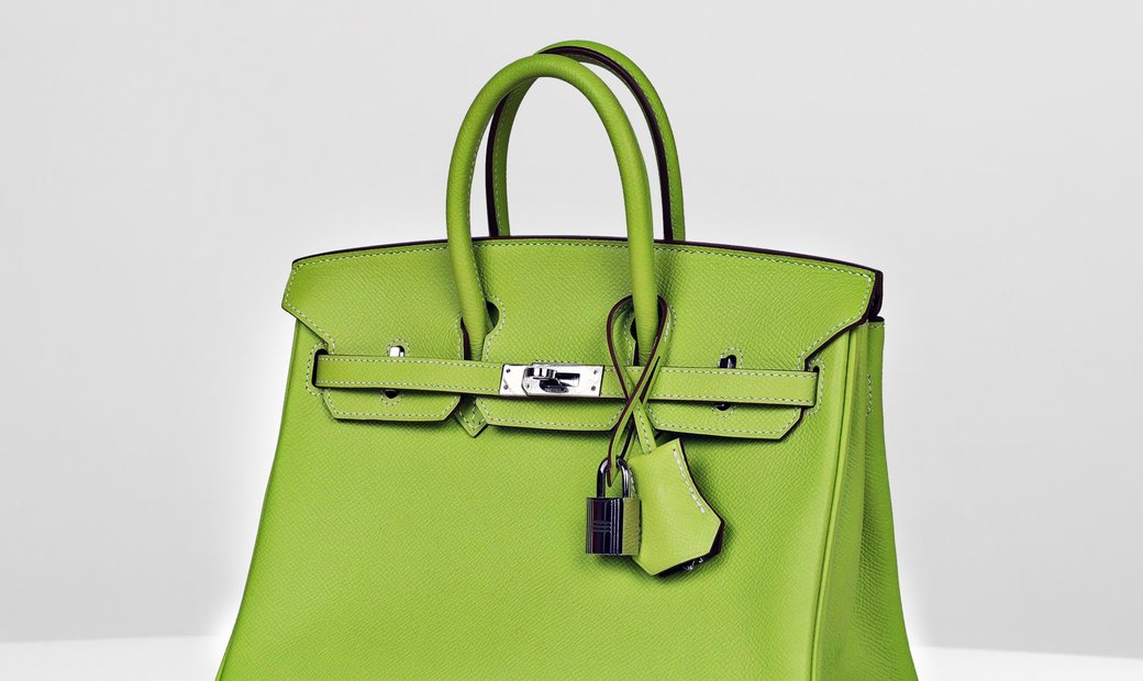 Pre-owned Hermès Birkin 25 Kiwi Candy Epsom Palladium Hardware
