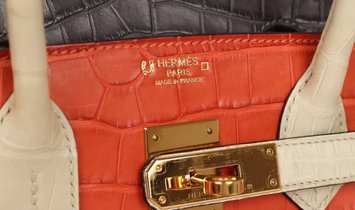 Hermès Birkin 30 Gold Matte Alligator Gold Hardware