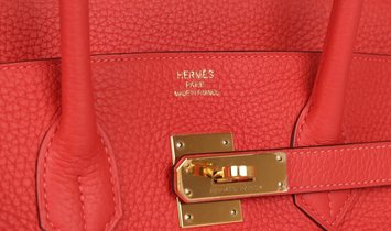   Hermès Birkin 35 Vermillion Togo Gold Hardware