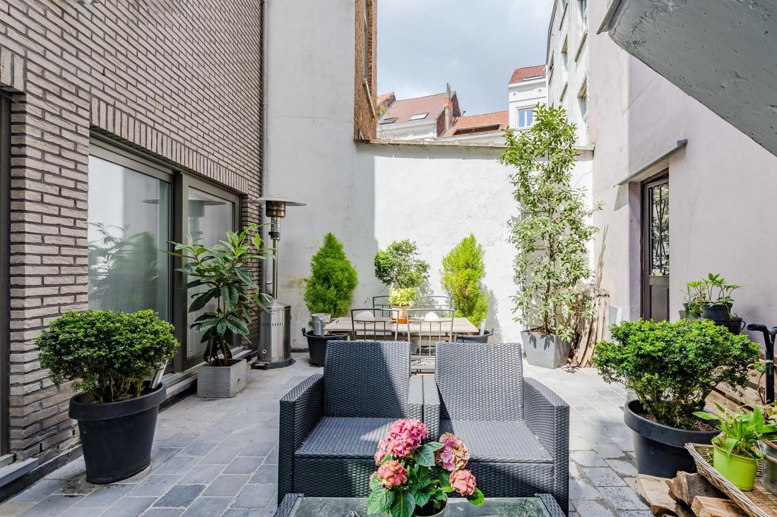 Fernand Cocq, New House With Terraces In The Backyard In Ixelles