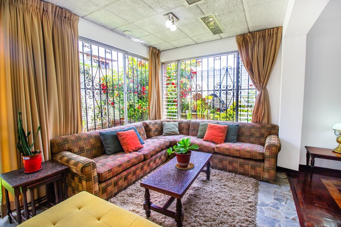 Great House In Corner In Front Of Park In In Lima, Callao Region, Peru