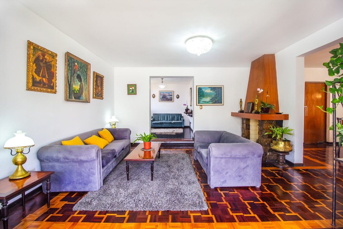 Great House In Corner In Front Of Park In In Lima, Callao Region, Peru