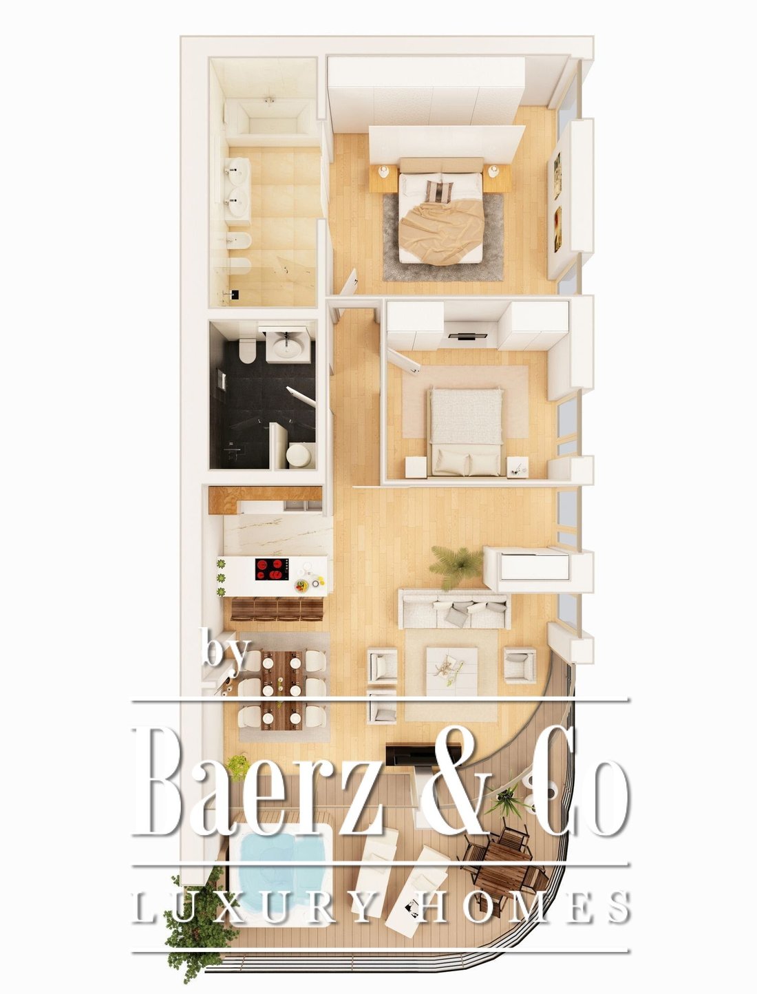 Apartment in Budva, Budva Municipality, Montenegro 2 - 12783802