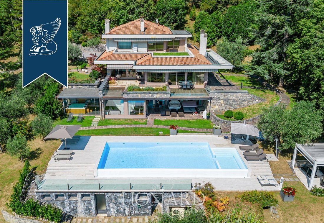 Majestic Modern Villa With A Panoramic Pool In Riva Di Solto, Lombardy