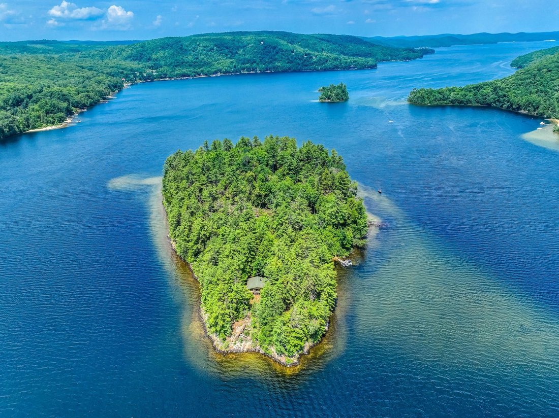 9 Acre Private Island With Cottage In Chénéville, Quebec, Canada For