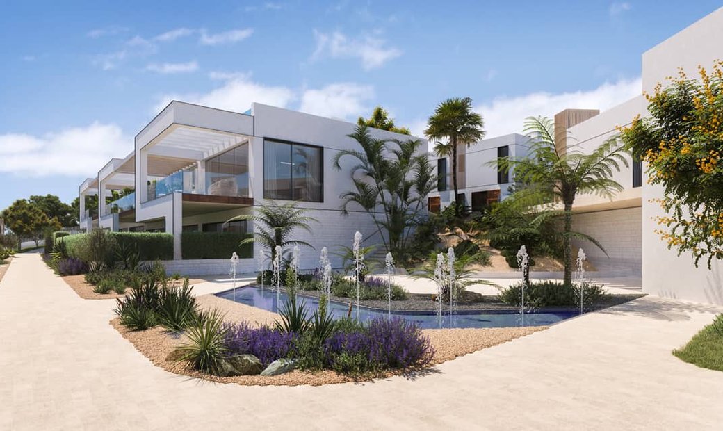 New Build Frontline Golf Townhouses For Sale In La In Mijas, Andalusia ...
