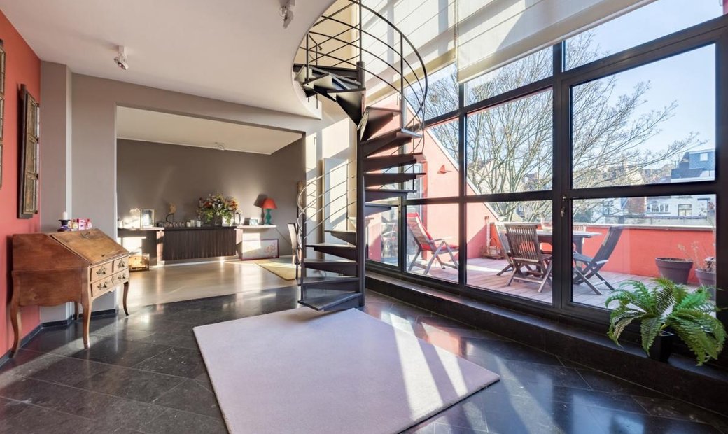 View of Magnificent Renovated Duplex Penthouse In Elsene, Brussels, Belgium For ...