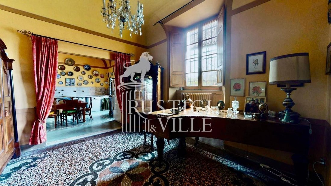 Whispers of Tuscany: A Frescoed 18th-Century Villa Near Pisa’s Skies