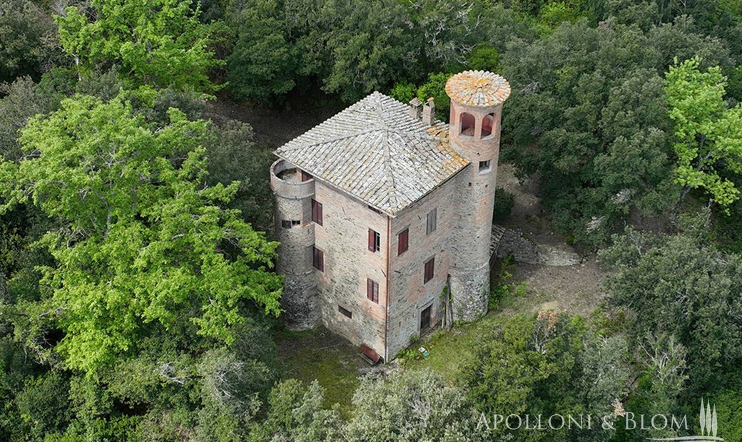 Stone Tower House With Farmstead For Sale, Perugia In Marsciano, Umbria ...