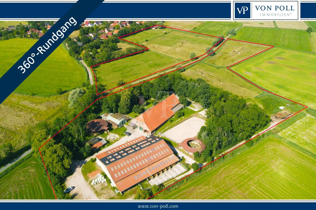 Idyllic Horse Farm In Wiarden In Wangerland, Lower Saxony, Germany For ...