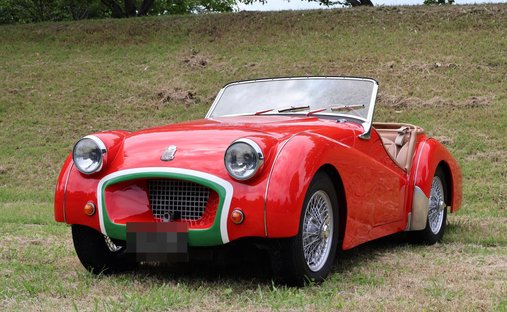 1956 Triumph TR3  in Shinjuku city, Japan 1