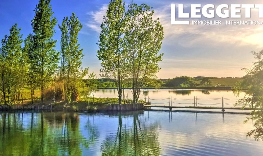 3 Gorgeous Lakeside Houses Near Marciac + 3 Gîtes + 80 Acre Estate + Barns + Vines + Super Mountain