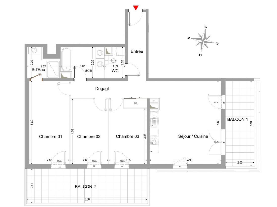 Apartment in Vieille Chapelle, 8e Arrondissement, Marseille 2 - 12845465