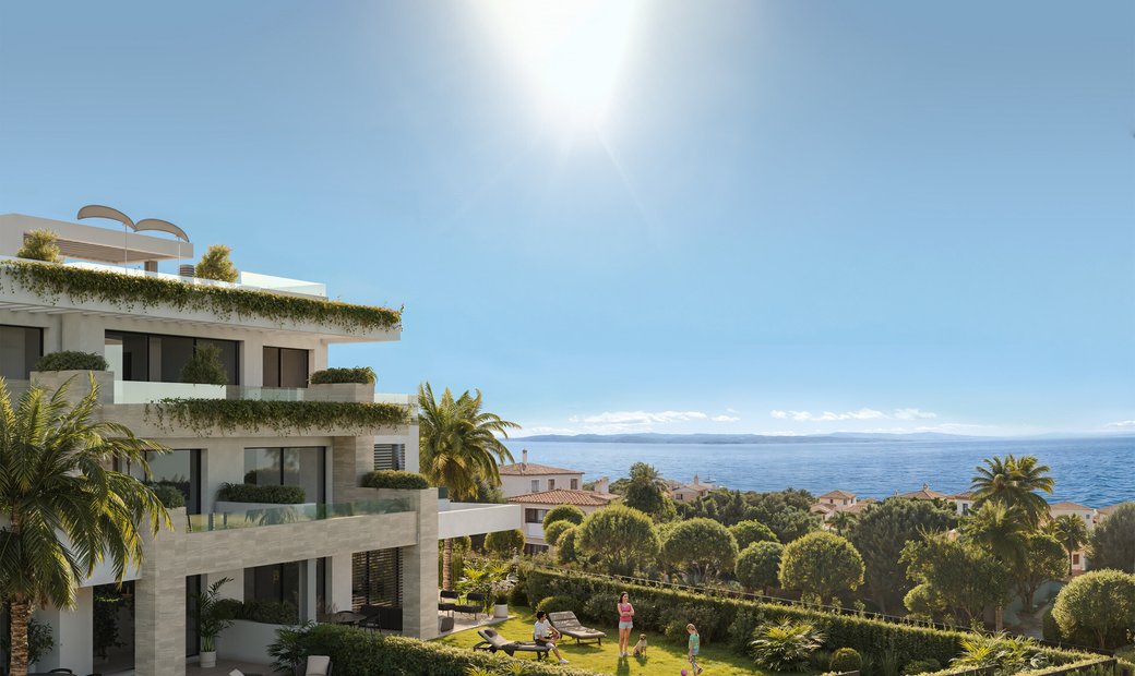 Curated visual reference: Visual Reference: Luxurious Beachside Apartment With Panoramic Sea In Estepona Andalusia