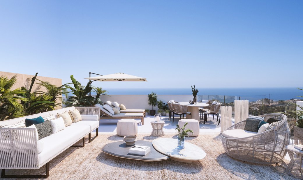 Image showcasing Charming Penthouse With Panoramic Mountain And In Benalmádena ...