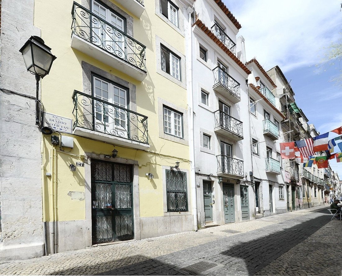 Building In The Center Of Bairro Alto In Lisbon, Lisbon, Portugal For
