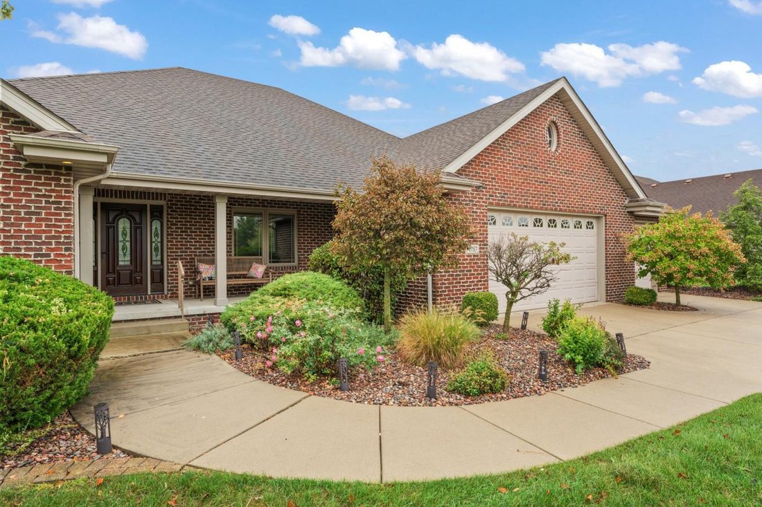 New Homes In Crown Point Indiana Sprawling Brick Ranch In Silver Hawk In Crown Point, Indiana, United