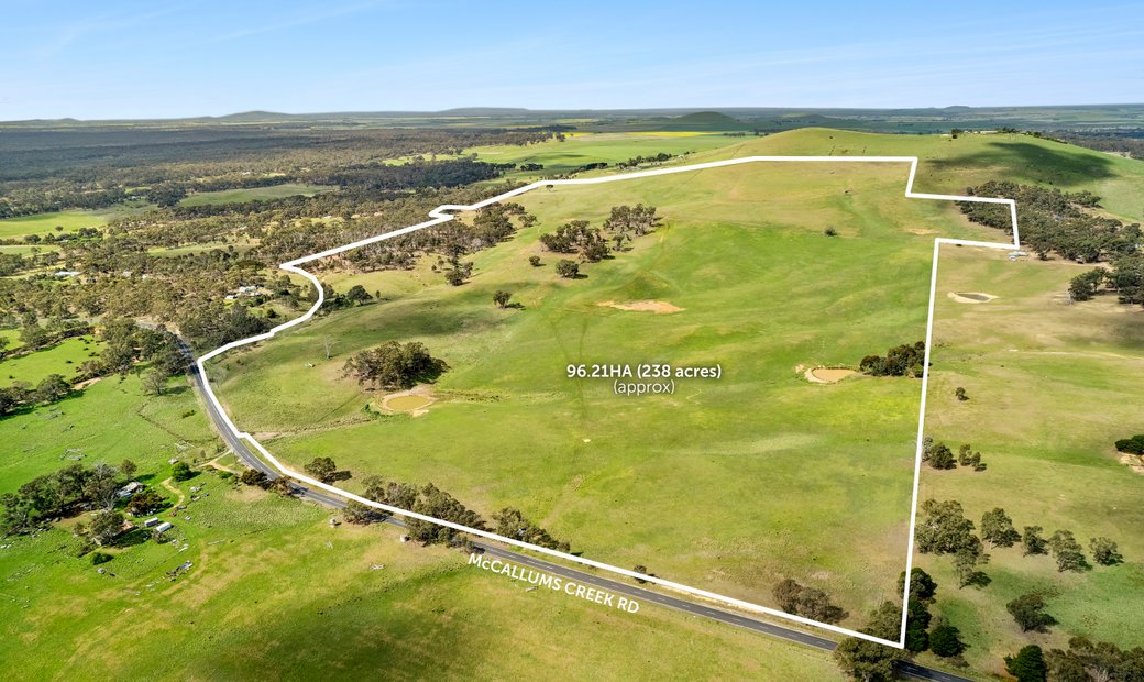 Rare 240 Acre Parcel In Mount Glasgow, Victoria, Australia For Sale