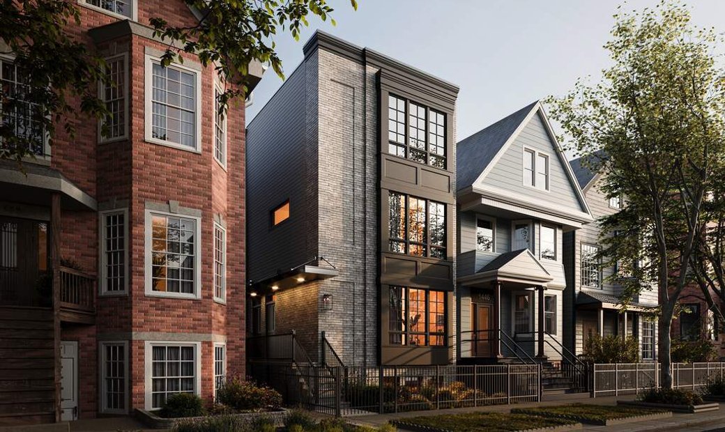 New Construction Duplex Down In Chicago, Illinois, United States For