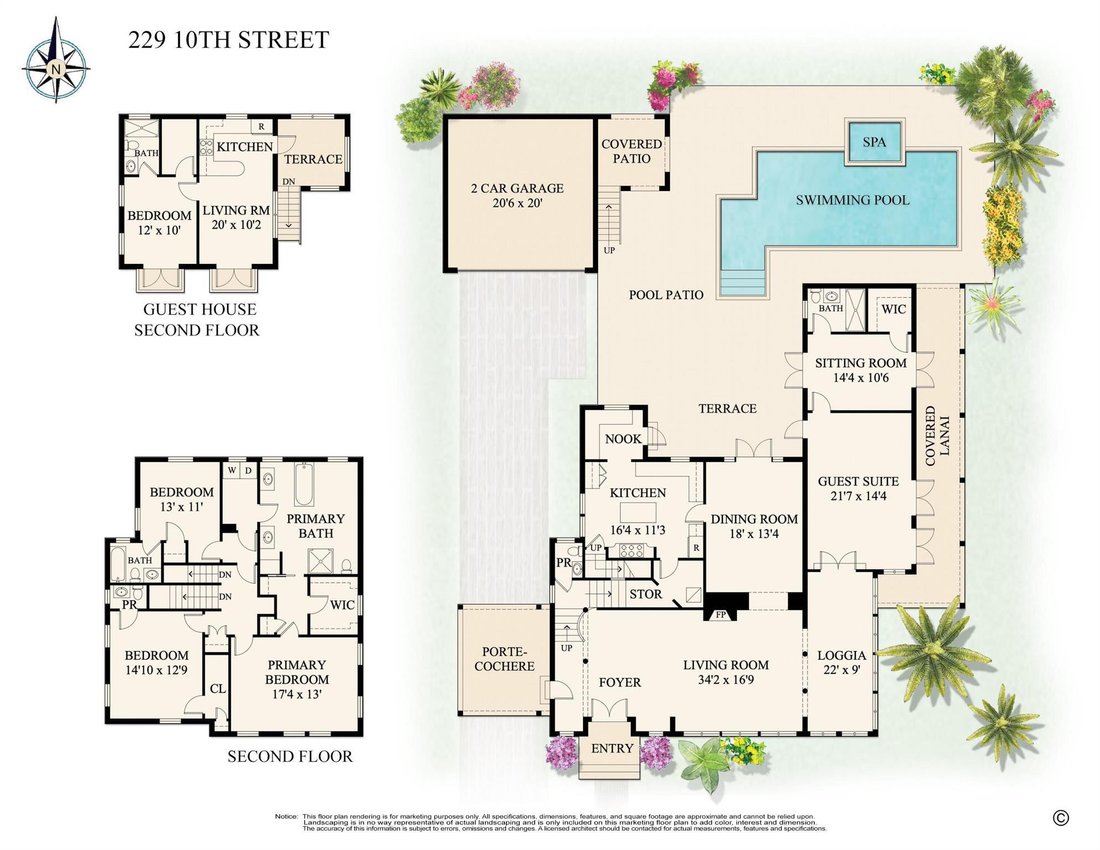 Beautiful Mediterranean Style Pool In West Palm Beach, Florida, United