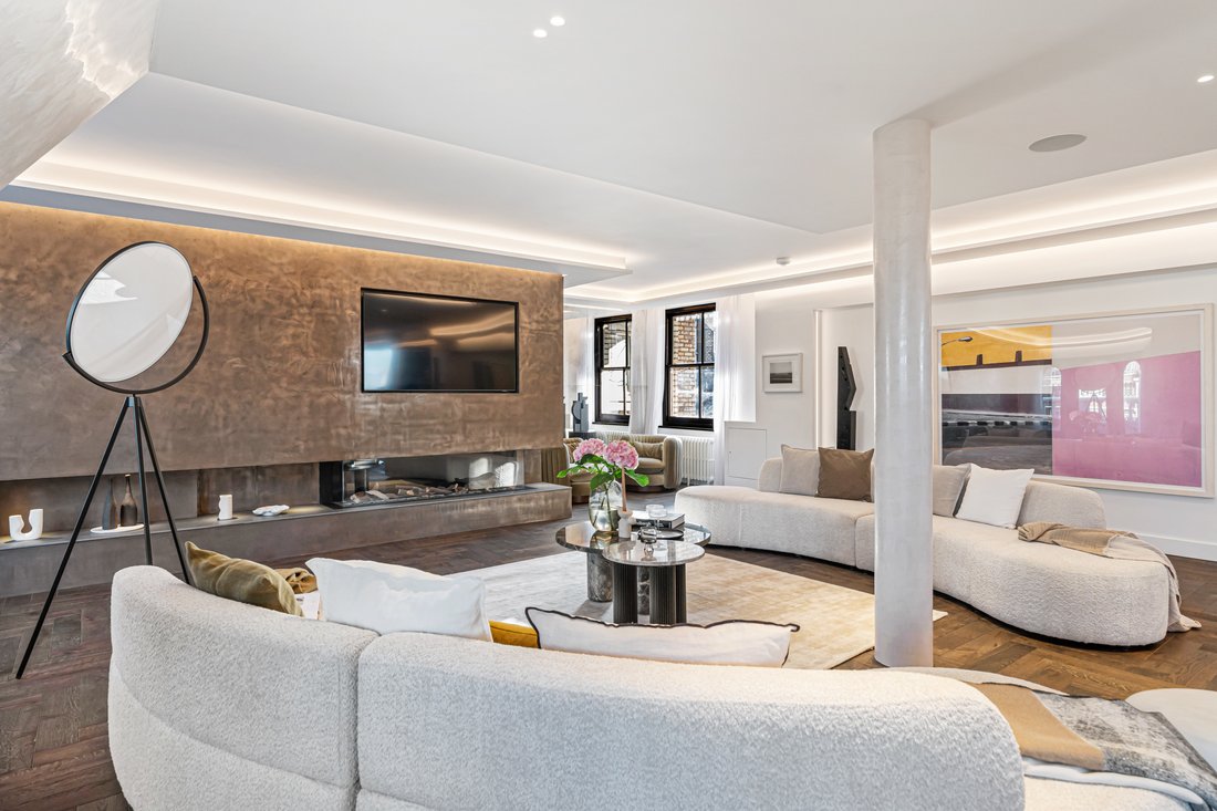 Illustration of Victorian Style Penthouse Apartment For Sale With Private Balcony