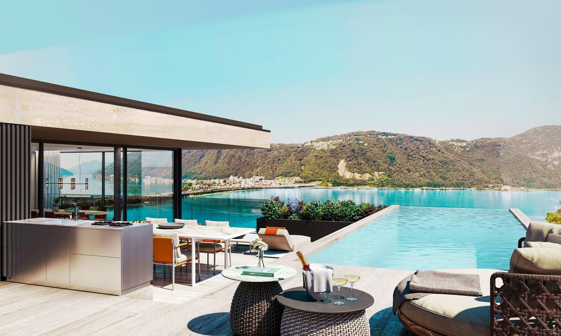 Bissone Residenza La Foresta Penthouse In The Hills