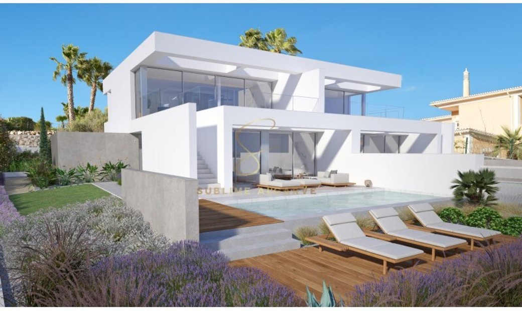 New Villa With Sea View In Praia Da Luz, Lagos, In Luz, Algarve