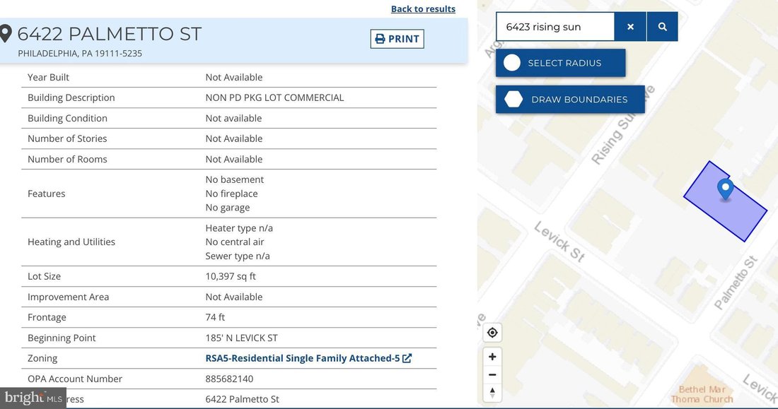 Lots And Land Philadelphia In Philadelphia, Pennsylvania, United States