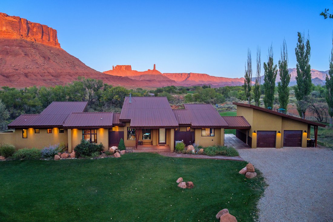 Distinctive Custom Home Situated Along Castle In Moab, Utah, United