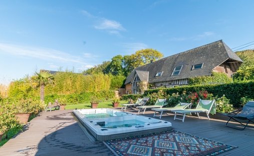 Image showcasing Luxury waterfront houses for sale in Pennedepie, Normandy, France ...
