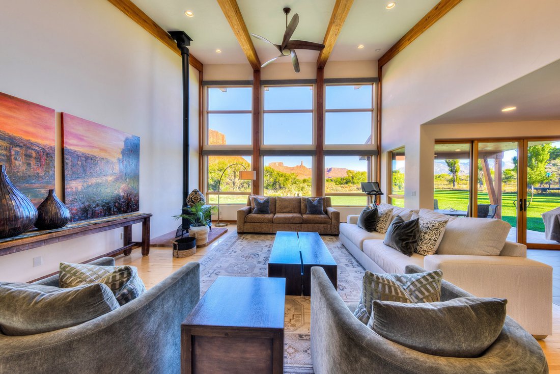 Distinctive Custom Home Situated Along Castle In Moab, Utah, United