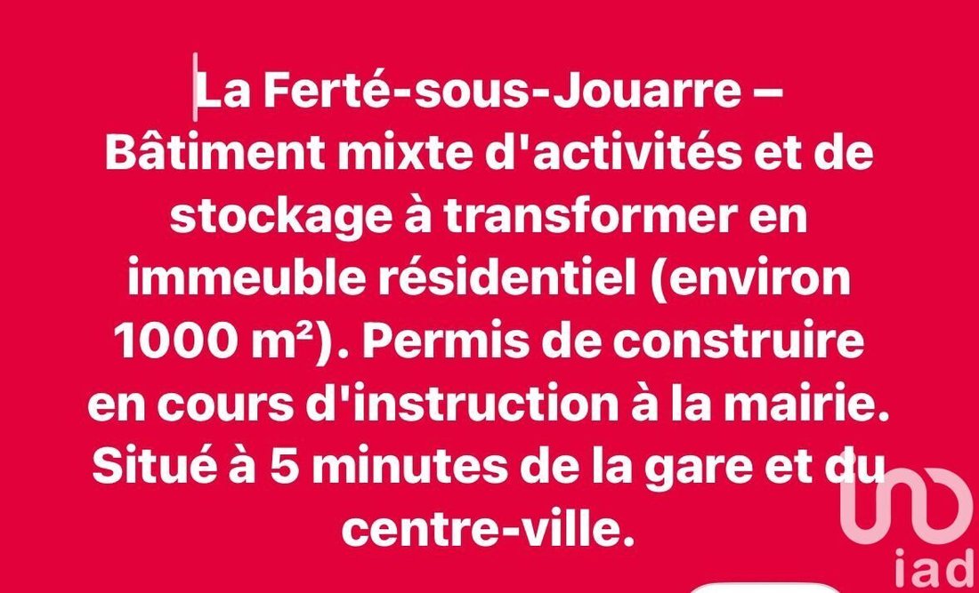 Vente Immeuble 1 000 M& In La Ferté Sous Jouarre, île De France, France