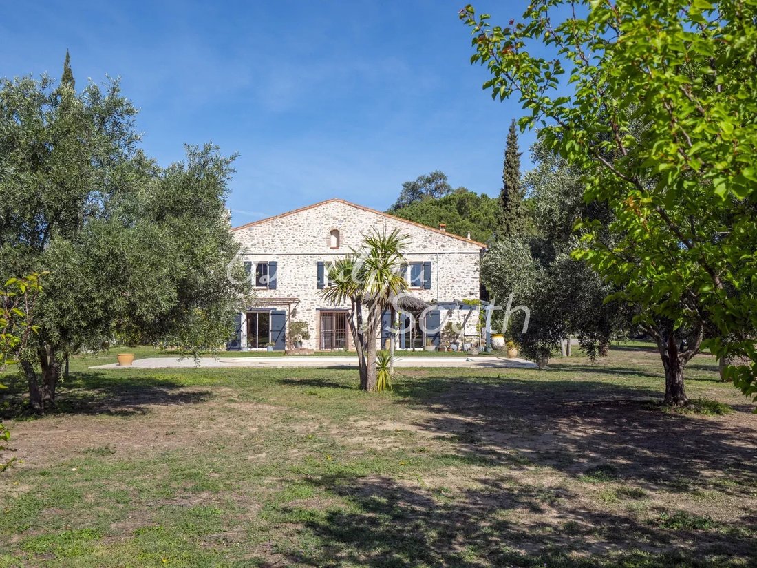Country House in Villeneuve-la-Riviere, Occitania, France 1 - 14076107