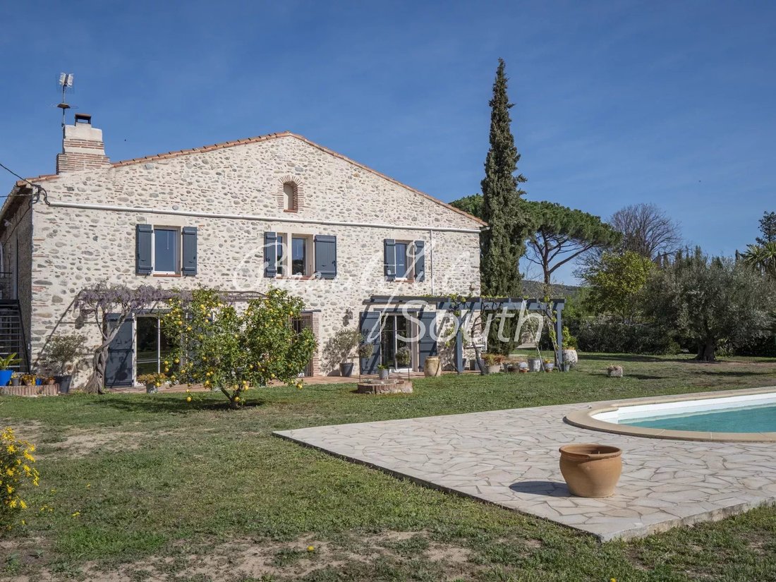 Country House in Villeneuve-la-Riviere, Occitania, France 2 - 14076107