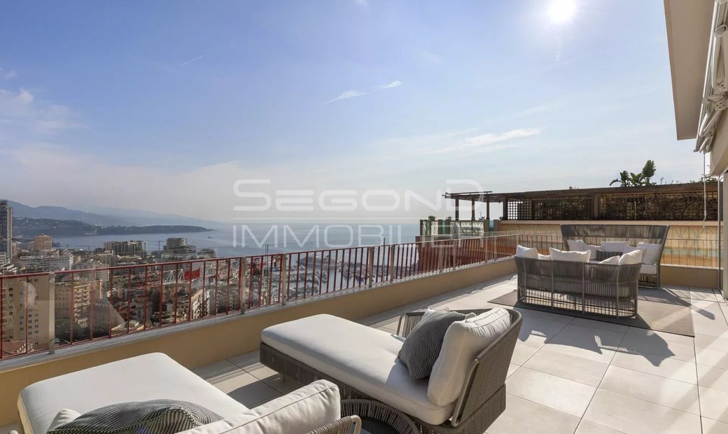 View of Sale 7 Room Apartment Monaco Penthouse Private Pool In Monaco, Monaco ...