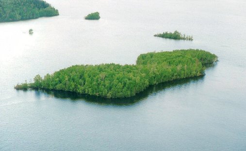 Isola privata a Tachie, Columbia Britannica, Canada 1