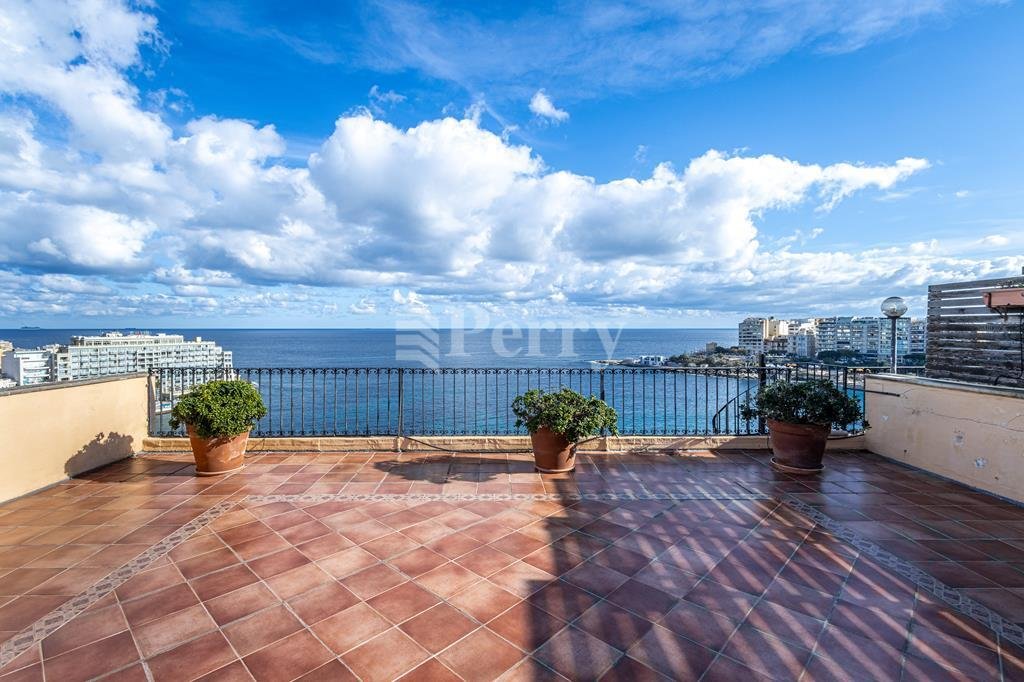 View of A Unique 'Seafront Penthouse' In This Prime Location. In Saint Julian's ...