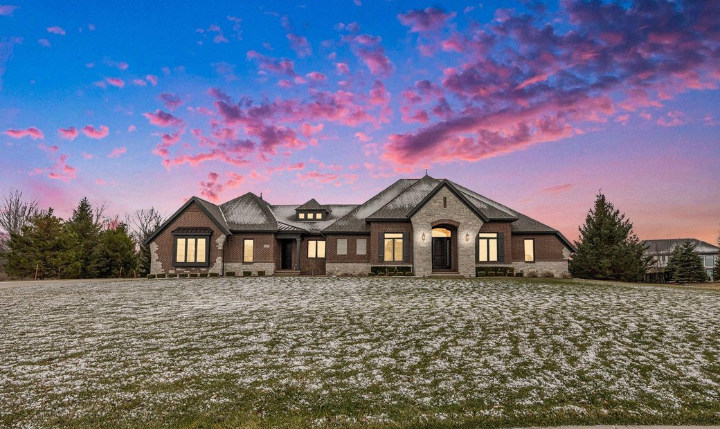 Stunning Custom Built Ranch On A Private In Washington, Michigan ...