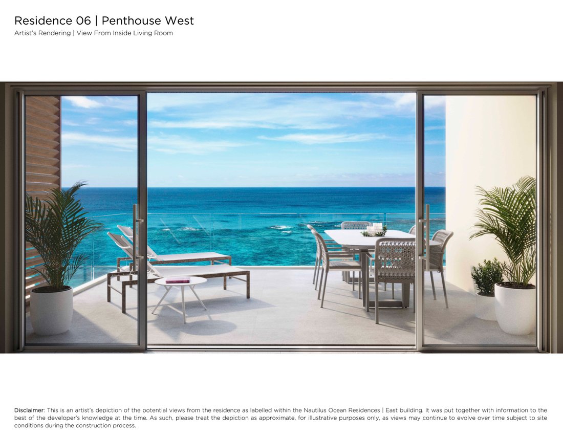 Expansive Ocean View Penthouse Residence Reference: Three Bedroom Ocean View Penthouse Residence Azura In Warwick Parish