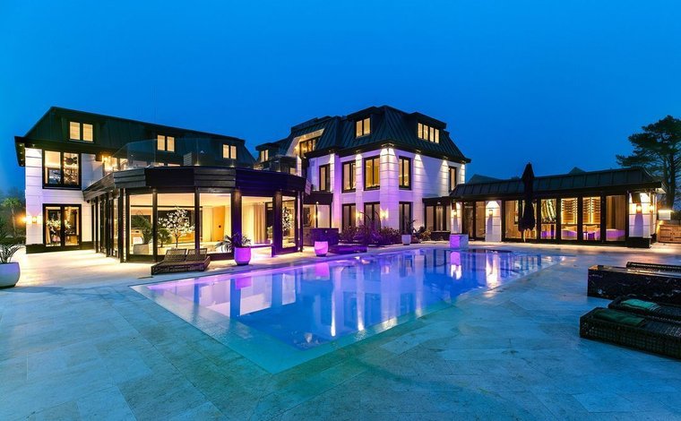 Illustration of High-Rise Luxury Homes In Gated Community