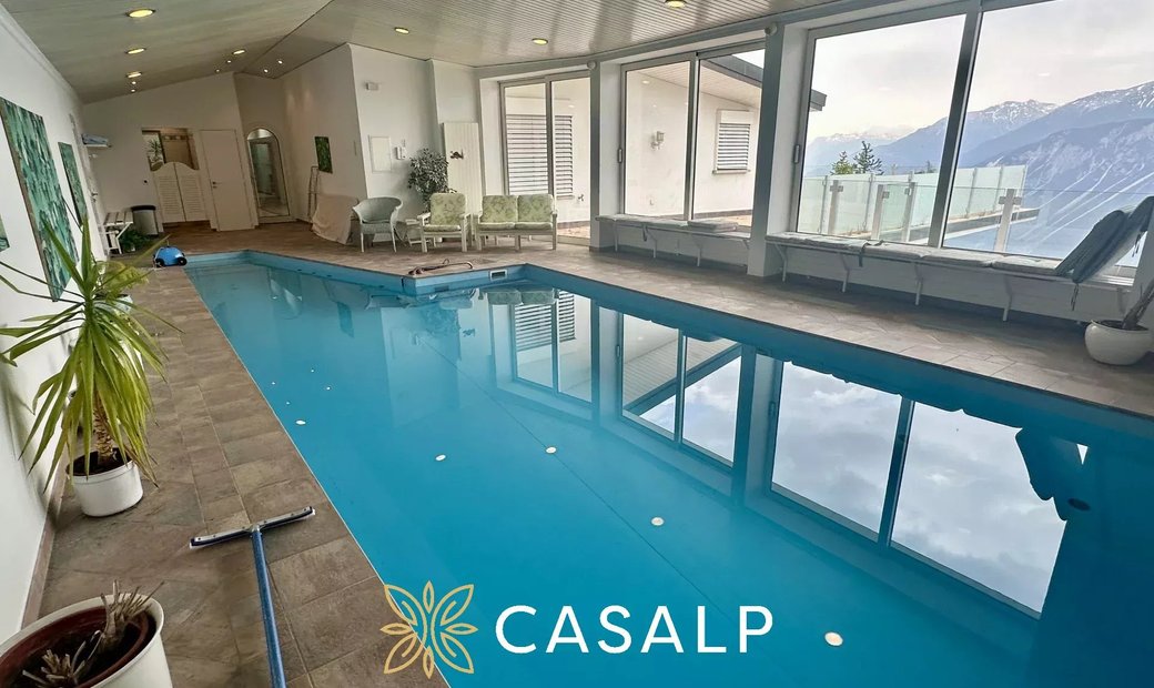 Fresh Look at Large Luxury Penthouse With Indoor Pool In Crans Montana Switzerland