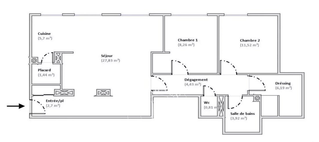 Apartment in Emeriau-Zola, Paris 15e Arrondissement, Paris 3 - 14849545